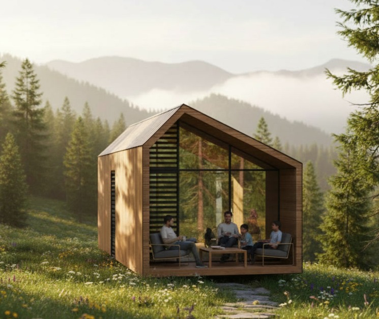 The Hut Company Studio Model prefab home - compact 250-400 sq ft modern living space